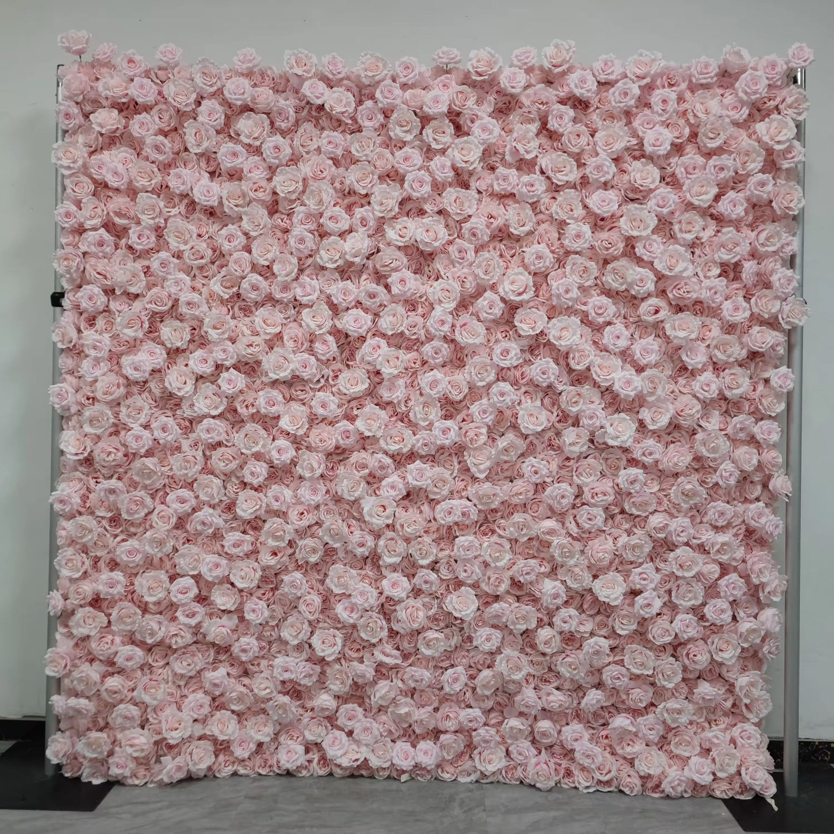 Mur de fleurs rose